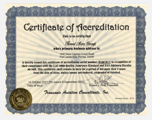 Picture of AC00-56B certification